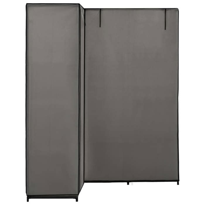 Gris Garde-robe JILLS Armoire penderie Pour chambre dangle Gris 130 x 87 x 169 cm LV1333
