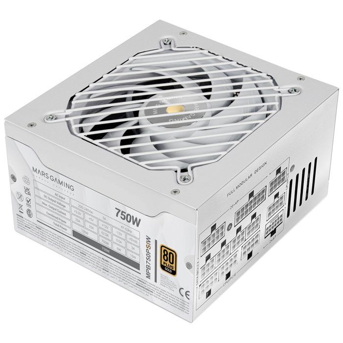 Bloc alimentation PC Mars Gaming MPB750PSI ATX 3.1 PCIe 5.1 80 Plus Gold - vue 3