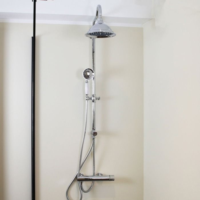 Leeds Colonne de douche Rétro sans mitigeur - Chrome - Essebagno