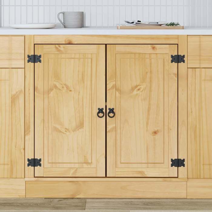 Décoratif - 1xPlacard de cuisineVintageMeuble bas de cuisine avec étagère SKI Brun Miel 80x46x815cm Pin massif con4262778