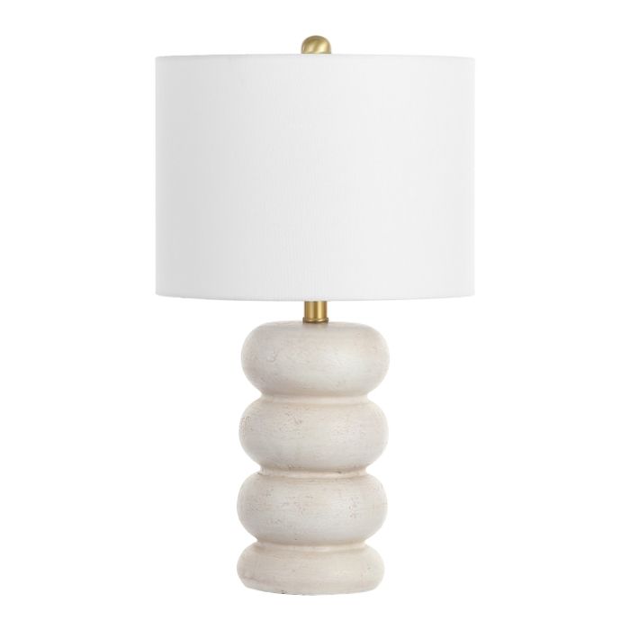 Lampe de table en Céramique/Tissu Crème