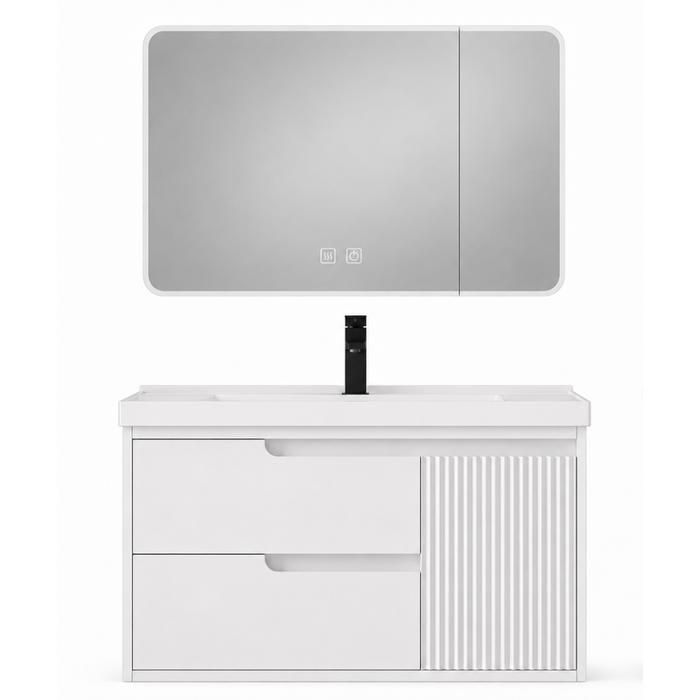 Meuble de salle de bain avec vasque - OTITEC - Ensemble complet: meuble sous vasque vasque armoire miroir