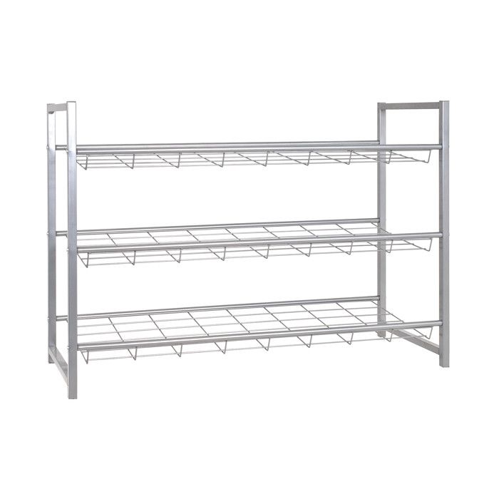 Etagère à chaussures 80x30x60 cm en métal gris