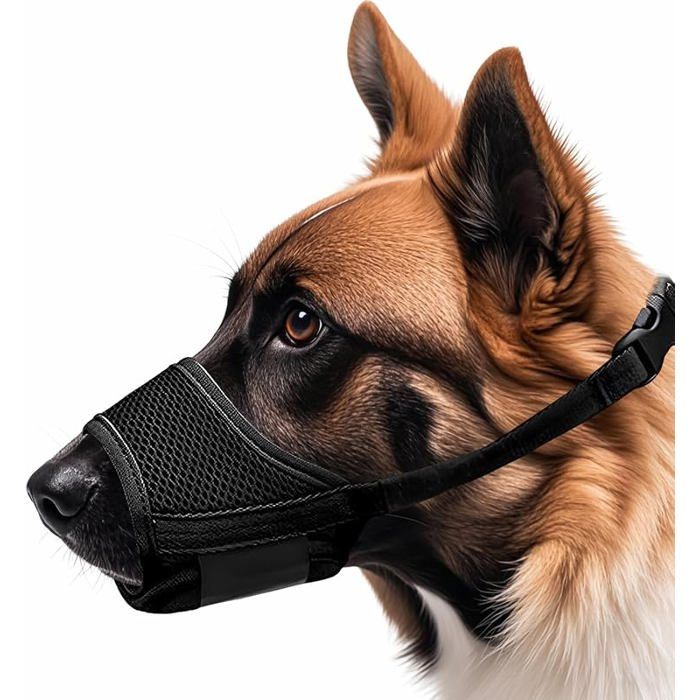 pour Chiens Muselière en Nylon Régble Souple Boucle Maille Tissu Respirante empêche de Manger de Mordre XL