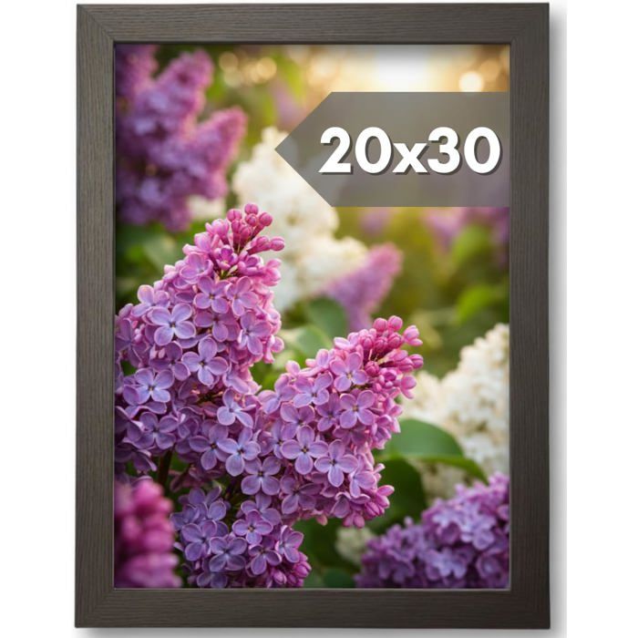 Cadre 20X30 Bois Noir Avec Plexiglas Antireflet[RD97]