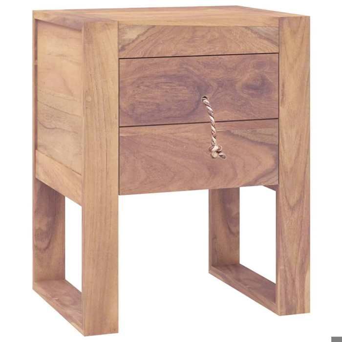 NEW Chevet Moderne - UU - Table de chevet/nuit - avec rangement 40x30x50 cm bois de teck massif FR_51458