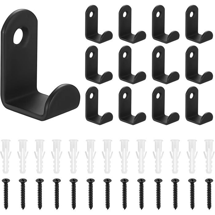 13 Pcs Crochet Porte Manteau Mural Noir Patères Porte Manteaux Patere Murale Noir Patere Porte Manteau Patère Murale Pour Ma[CA82]