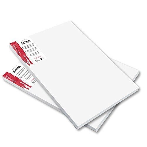 Lot De 5 Toiles à Peindre 3D Premium 50x70 Cm – Châssis Bois FSC 100% Coton 380g/m² – Triple Apprêt – Idéal Artistes Pros & Amateurs