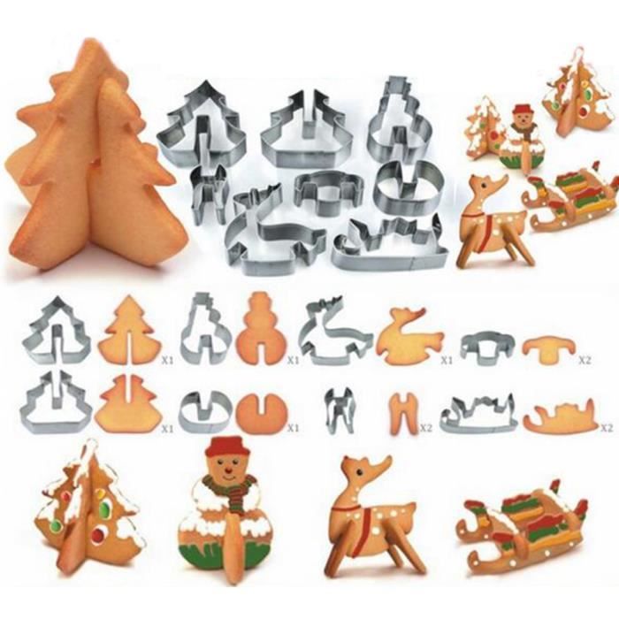 Moule Gateau Biscuit 3d Moule Cookie Cutter Scenario De Noel En Acier Inoxydable Decoration Outil De Cuisson Fondante 8 Pcs Argent Cdiscount Maison Moule Gateau Biscuit 3d Moule Cookie Cutter Scenario De Noel En Acier Inoxydable Decoration Outil De Cuisson Fondante 8 Pcs Argent Cdiscount Maison