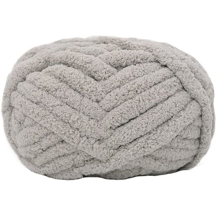 2 Pelotes De Laine Mixte 100g - Très Douce, Couleur Gris - Idéale Tricot Et Crochet