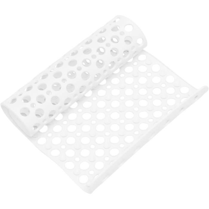 Tapis De Douche Antidérapant Bleu - 100x40cm - Avec Ventouses - En Caoutchouc - Pour Baignoire Et Cabine