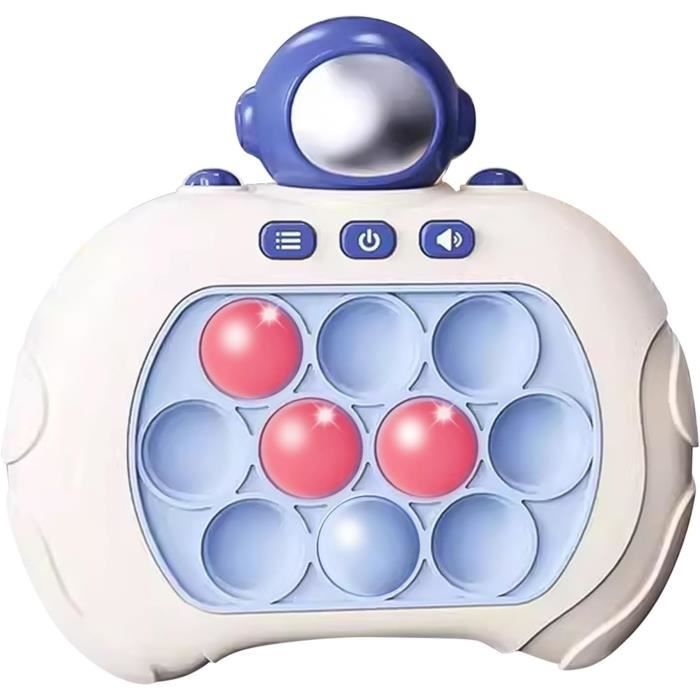 1PCS Quick Push Pop Bubble Sensory Fidget Toy,Jouets Anti Stress Console de  Jeu Puzzle Silicone Light Bouton pour Jouets de