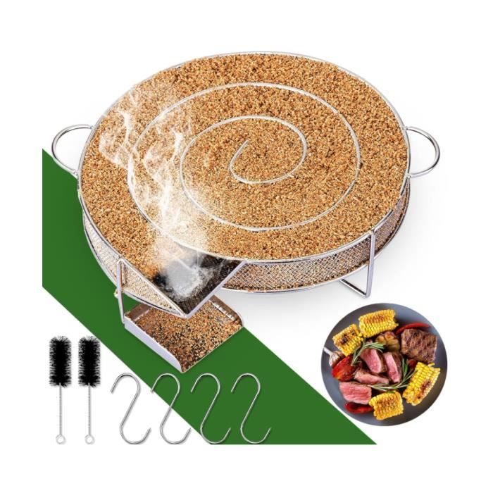 Angel-Berger Fumoir De Table En Acier Inoxydable Avec Pâte Combustible - Fumoir En Acier Inoxydable Avec Farine De Fumage - Instructions (français Non