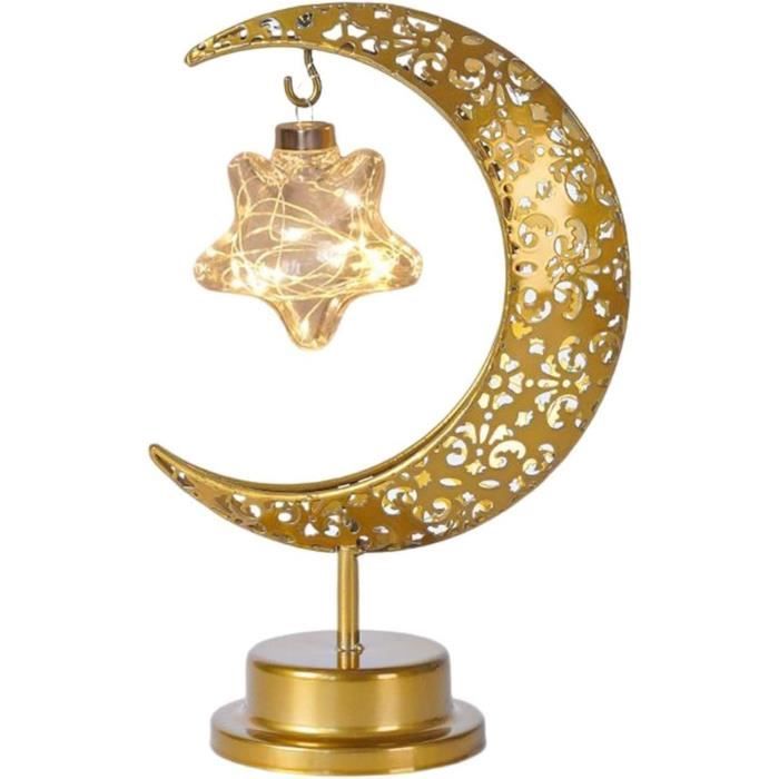 Lampe De Table Led En Forme De Lune À Piles - Lampe Décorative En Forme D'Étoile  Magique En Demi-Lune - Décoration De Ramadan[H4140] - Cdiscount Maison