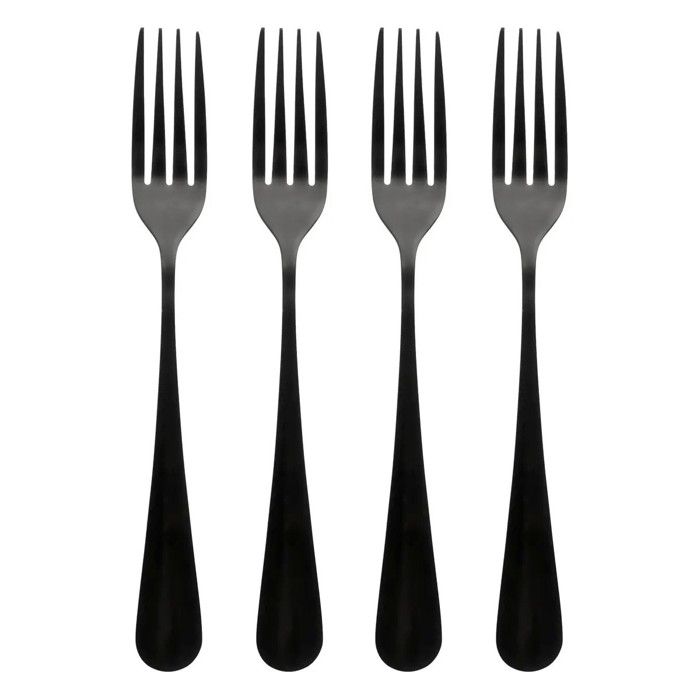 Lot de 4 Fourchettes en Inox Shadow 20cm Noir Lot de 4 Fourchettes en Inox Shadow 20cm Noir