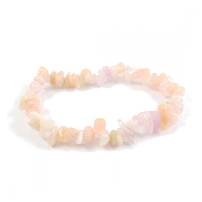 Bracelet baroque en Quartz rose - Perles moyennes - Femme