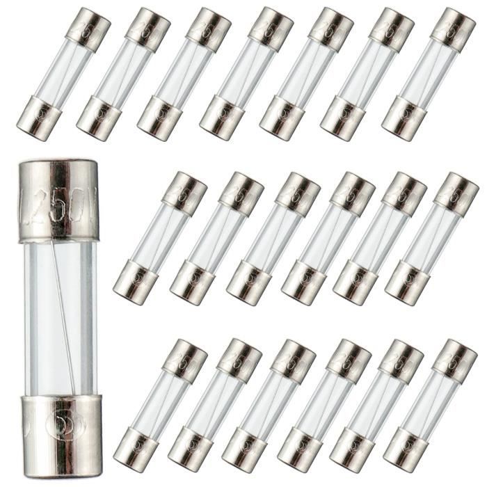 50 Fusibles Rapides 250V 12A F12Al 5x20 Mm – Tube Verre, Marque Uxcell, Neufs