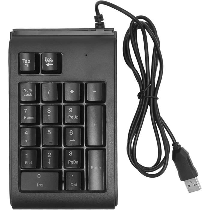 Pavé Numérique Sans Fil Rétro 2.4 GHz - 18 Touches, Design Violet - Compatible Windows Et Mac