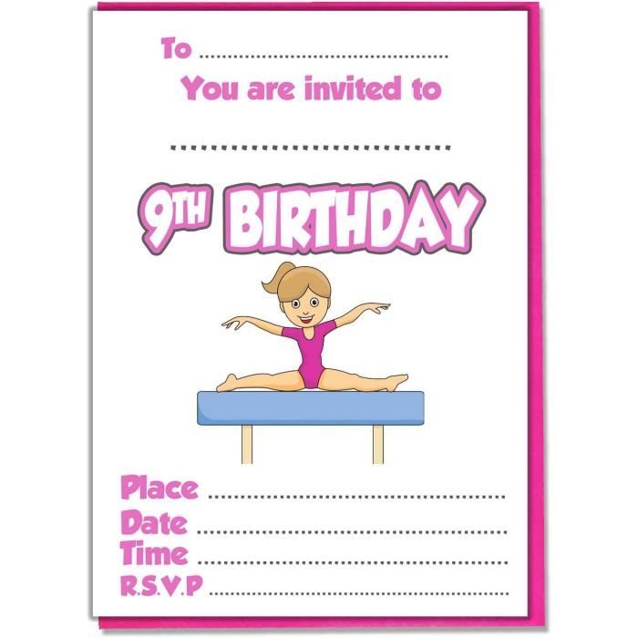 Edition Colibri C'est mon anniversaire 10 Cartes d'invitation avec des smileys drôle en Français, pour un anniversaire d'enfant fait (11131 FR
