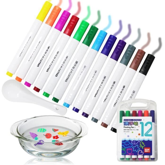 12 Pièces Crayon Magique de Peinture à L'eau - Crayon Flottant Effaçable  Crayons Magiques Doodle à L'eau- Crayon Magique de Peinture