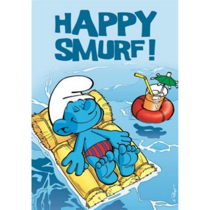 Carte Postale Les Schtroumpfs Happy Smurf 10x15cm Cdiscount Beaux Arts Et Loisirs Creatifs
