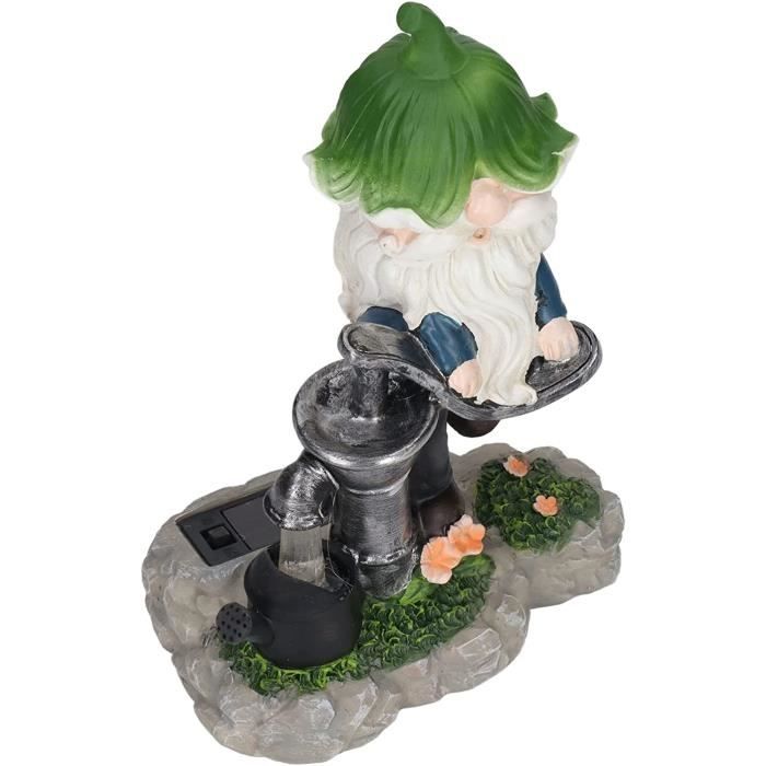 Statue Nain De Jardin Rieur En Résine - Décoration Fenêtre 18x15 Cm, Elf Perchée, Intérieur/extérieur, Cadeau Humour