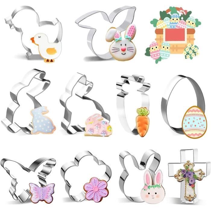 EmportePièce Pâques 2021,Lot De 10 Emporte Piece Patisserie,Emporte