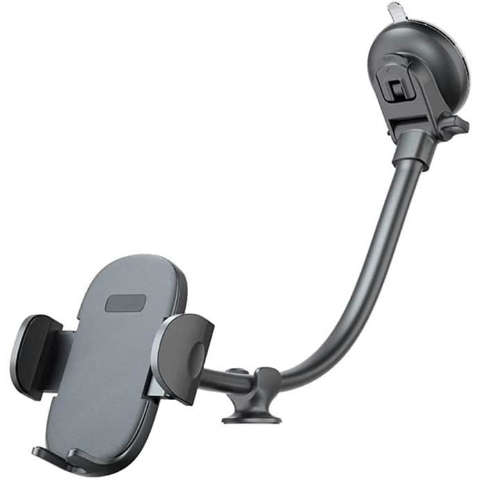 95 mm avec Deux Ports Différentes Lucklystar® Car Phone Holder Support Téléphone de Voiture avec Forte ventouse pour tableau de bord et pare-brise Rotation de 360 Degrés pour Support une Largeur de 50 