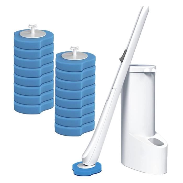 Kit de Baguette de Toilette Murale, avec 16 têtes de Rechange ,Brosse