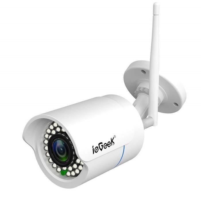 ieGeek Security Camera Caméra IP HD 1080p Vision Nocturne IR Protégez Votre Famille dans Toutes Les Directions.-Noir avec Détection de Mouvement Soutien Stockage sur Carte SD & FTP 