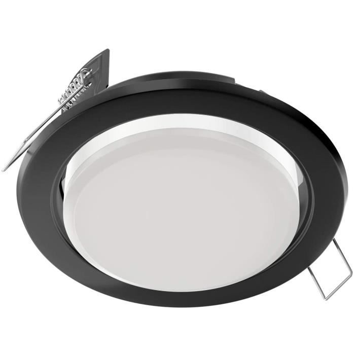Support De Phare Rond Encastré V-tac VT-715 Pour Douille GX53 - Noir (Neuf)