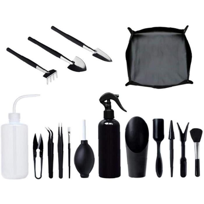 Kit De 6 Mini Outils De Jardinage - Pelle, Bêche, Râteau Pour Plantes En Pot, Rempotage, Désherbage