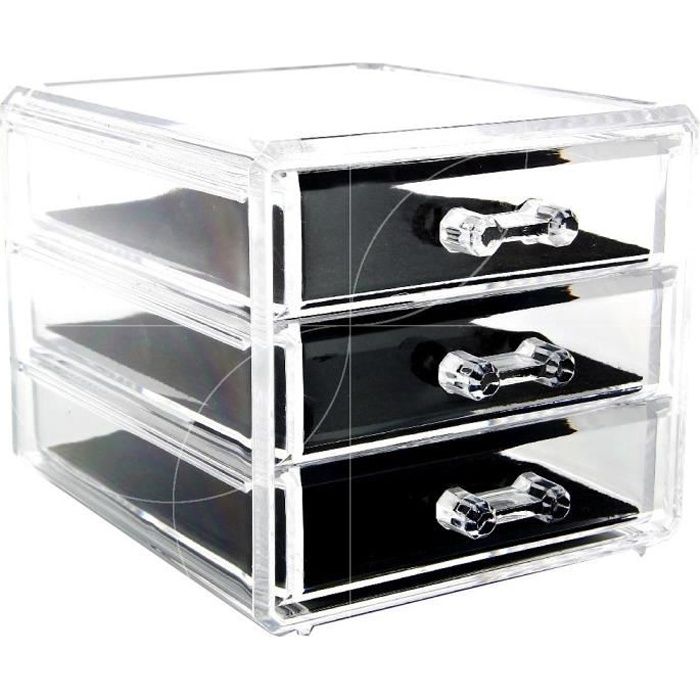 4 Pièces Séparateurs De Tiroirs Ajustables - Organisateur PP Noir Transparent Pour Cuisine, Bureau Et Salle De Bain