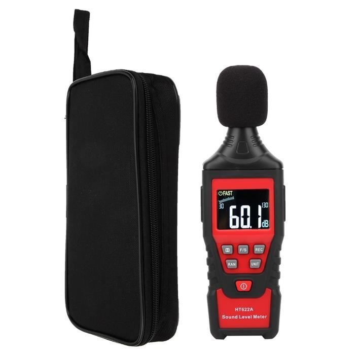 AYNEFY détecteur de décibel Appareil de mesure du sonomètre numérique  portatif portatif de testeur de bruit de décibel (HT622A)