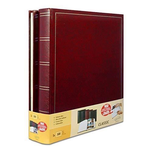 Lot de 2 albums traditionnels jumbo 100 pages pour 500 photos 10x15