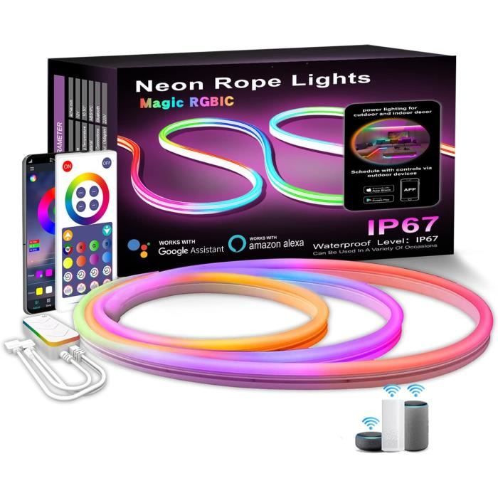 Ruban LED WiFi 20 Mètres - RGB - Compatible Alexa & Google Assistant - Contrôle Par Appli