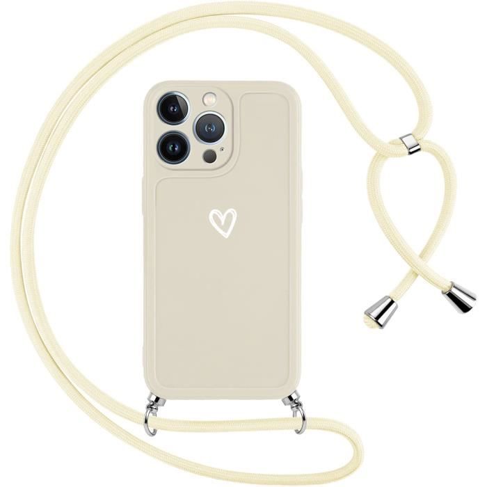 Coque Silicone Cœur Antichoc Pour IPhone 12 à 15 Pro Max | Compatible Charge Sans Fil Qi