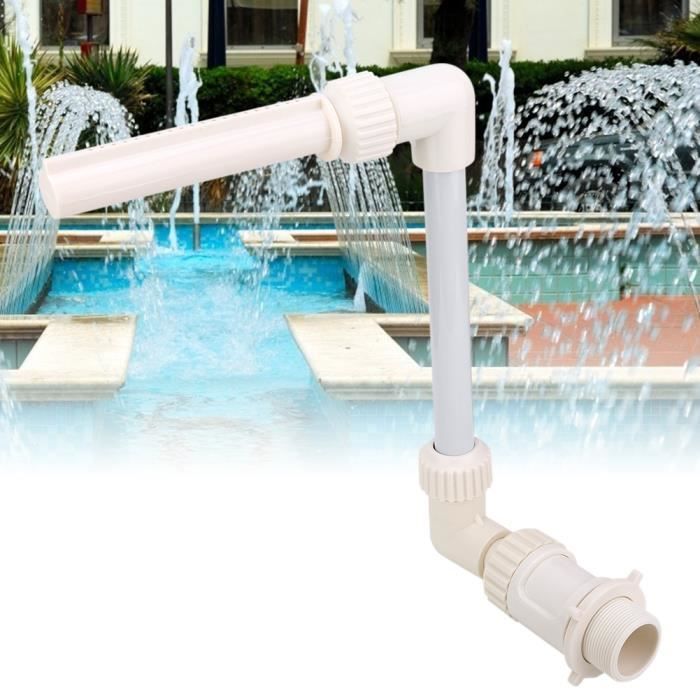 Fontaine Piscine Double Jet Réglable – Cascade Lumineuse Fluorescente Pour Piscine Hors Sol Ou Enterrée, Effet Spa Garanti