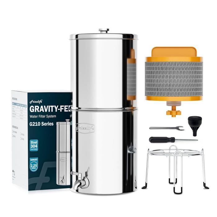 Meilleurs prix pour Filtre à eau potable par gravité Frizzlife G210-SCALE - Système de filtration certifié NSF
