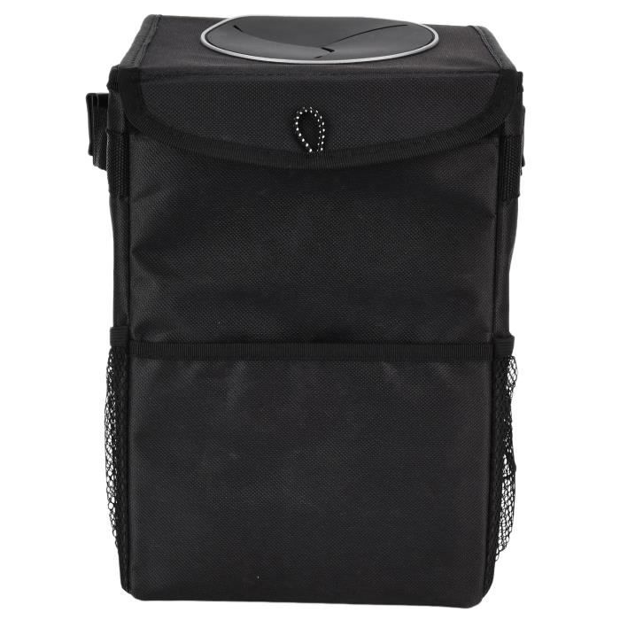 Poubelle Voiture Pliable Mr. Ho | Rangement Siège Arrière | Capacité 3,1L | Matériau ABS+TPE | Noir | Avec Poches Filet
