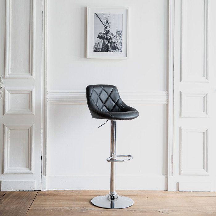 Tabouret de bar noir JASPER Tabouret de bar noir JASPER