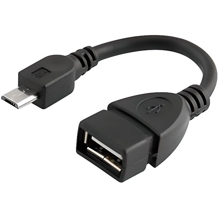 Cable D Alimentation 2 Fils Vers Micro Usb OTG Cable Micro USB vers USB Adaptateur USB 2.0 Femelle vers Micro USB
