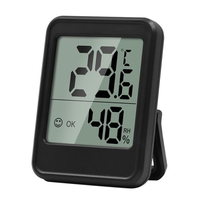 Meilleurs prix pour Station Météo,Thermometre Interieur Maison pour Greenhouse Basement Babyroom,Basal Hygrometre Intérieur Rappel de Confort-Noir