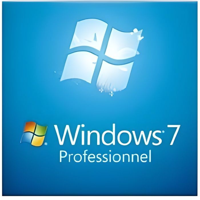Microsoft Windows 7 Professionnel – 64 bits – 1 PC – Licence et support