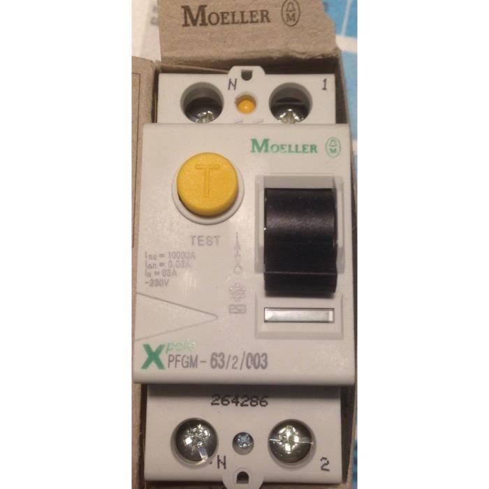 Interrupteur Différentiel - MOELLER - PFGM-63/2/003 - 63A - 30mA - 2poles