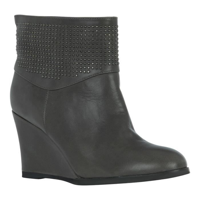 low boots compensées noires