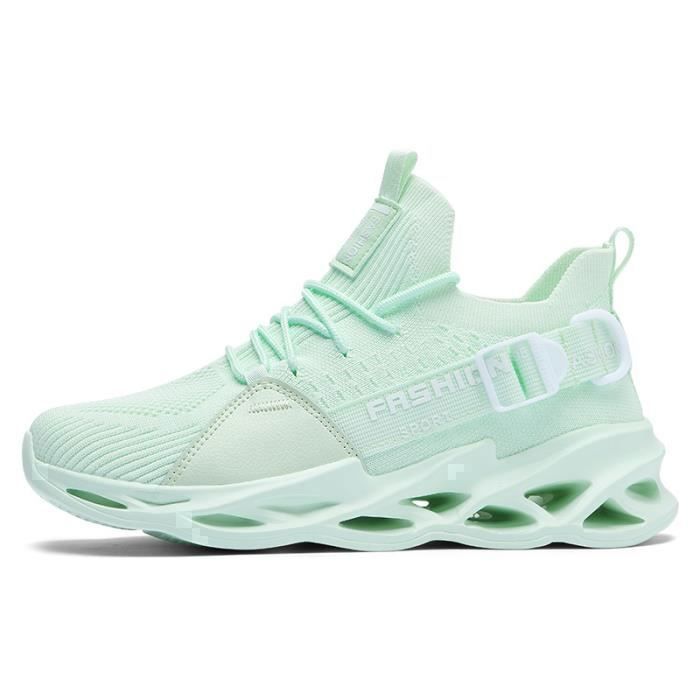 INSFITY Baskets Homme Sport Respirante INSFITY Chaussures Mode Casual Sneakers Antidérapant Confortable - Vert Clair