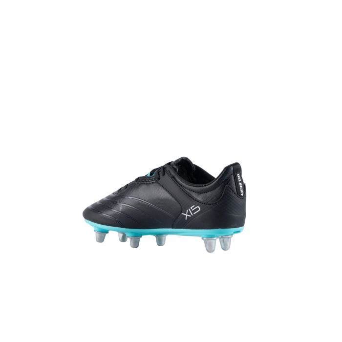 chaussures de rugby de rugby enfant gilbert sidestep x15 lo 6s - black/aqua - 34