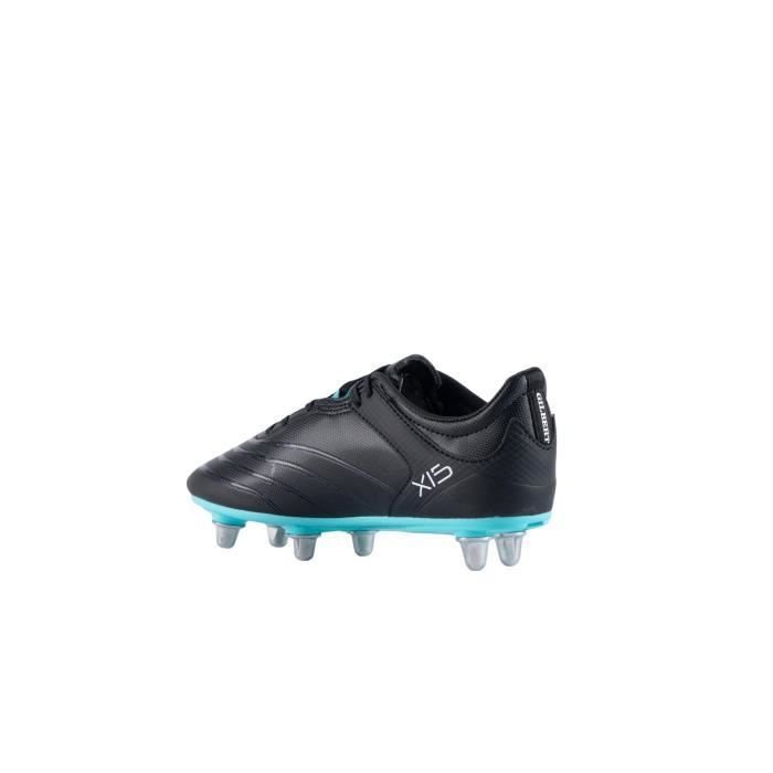 Chaussures de rugby de rugby enfant Gilbert Sidestep X15 LO 6S - black/aqua - 34