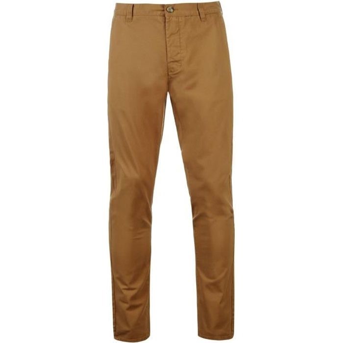 Kangol Hommes Pantalon Style Chino Long Decontracte Poches Fermeture A Bouton Sable Cdiscount Pret a Porter